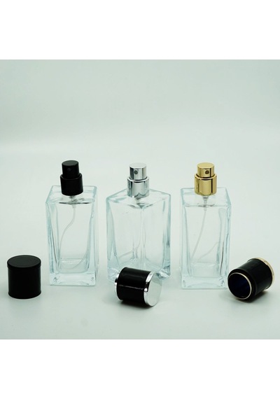 Boş Parfüm Şişesi 50 Ml Kare 5 Adet Sprey Aparat İle Kapatılır-kolay Kapama Boş Şişe