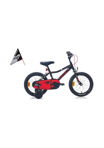Carraro Red Eagle Erkek Çocuk Bisikleti 220h V 16 Jant Mat Siyah Kırmızı Çok Renkli