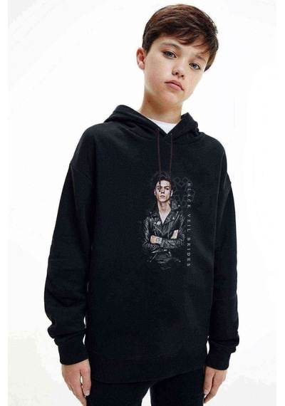 Tshirthane Black Veil Brides Andy Baskılı Unisex Çocuk Kapüşonlu Siyah Sweat Siyah