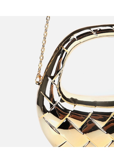 Hotiç Kadın Gold Metalik Dokulu Portföy Çanta 03cah312280a540 Gold