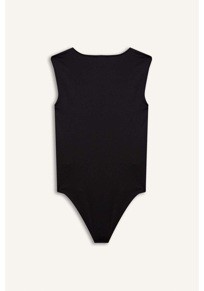 Defacto Kare Yaka Bodysuit E9045ax26smbk81 Siyah-bk81