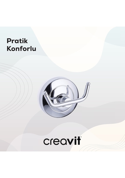 Creavit BR20212A Royale Askılık (İkili) Krom