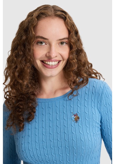U.S. Polo Assn. Kadın Mavi Basic Kazak 50331602 Vr036