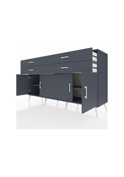 Hyperion Konsol 2 Raflı 4 Çekmeceli 8 Kapaklı 176x44x99 Antrasit- Antrasit-antrasit Hyperion Konsol 2 Raflı 4 Çekmeceli 8 Kapaklı 176x44x99 Antrasit- Antrasit-antrasit