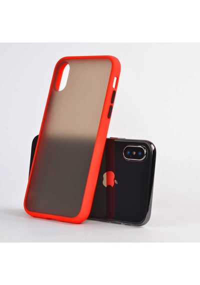Apple Uyumlu iPhone XS Max 6.5 Kılıf Fri Mat Yüzey Renkli Kenar Kılıf