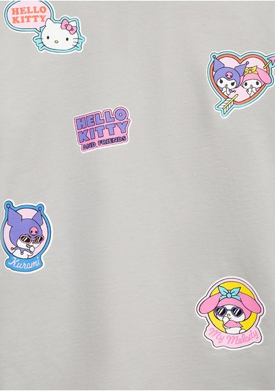 Mavi - Hello Kitty Baskılı Gri Tişört 7610423-70075 Gri