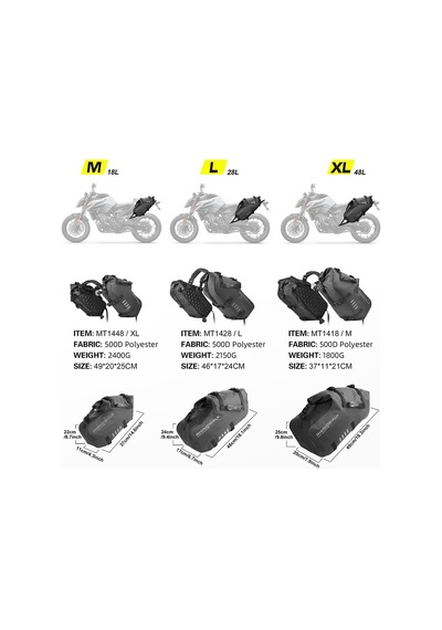 Motosiklet Sele Çantası, Su Geçirmez, Titreşim Önleyici Motor Yan Çantaları, Askılı Çanta, Motosiklet Çantas Diğer