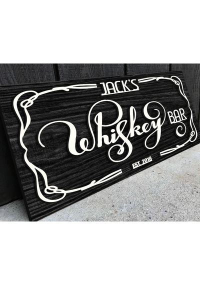 Bk Gift Kişiye Özel Kabartma Tasarım Siyah Ebony Ahşap Bar Tabelası, Home Bar Tabela, Rustik Ev Dekorasyonu, Duvar Dekoru-9