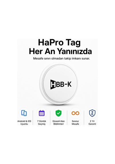 Hapro Tag Android Ve İos Uyumlu  Beyaz