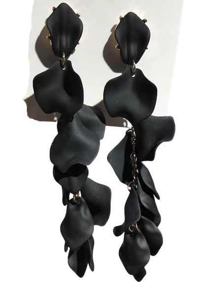 Omark Cotton Black Falls Küpe Siyah
