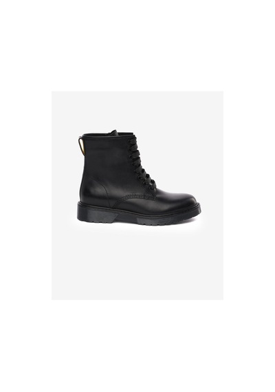 Greyder Kadın Siyah Hakiki Deri Military Bot 5k2db35062 55551 Sıyah