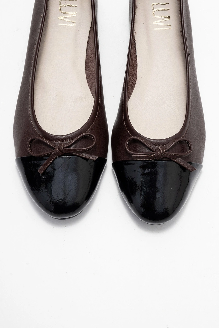 Luvishoes Luvi Shoes Jens Kahverengi-siyah Rugan Hakiki Deri Fiyonklu Kadın Babet Ayakkabı Kahverengi - Siyah Luvishoes Luvi Shoes Jens Kahverengi-siyah Rugan Hakiki Deri Fiyonklu Kadın Babet Ayakkabı Kahverengi - Siyah