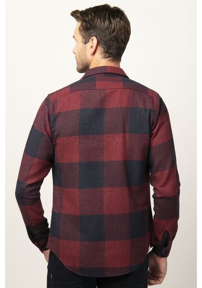 Tudors Slim Fit Kışlık Oduncu Ekoseli Tek Cep Kapaklı Erkek Gömlek-26363 Çok Renkli Tudors Slim Fit Kışlık Oduncu Ekoseli Tek Cep Kapaklı Erkek Gömlek-26363 Çok Renkli