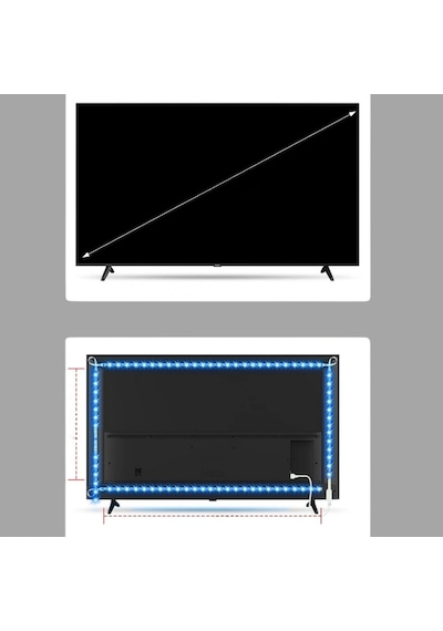 Müzikle Senkronize Led Şerit Tv Aydınlatma Yeni Nesil