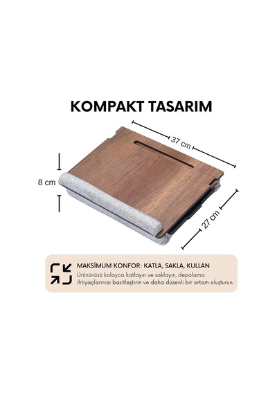 Lexroo Ls051 Minderli Eğim Ayarlanabilir Mousepadli Laptop Sehpası