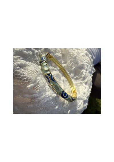 Aurelia Mystic Eye 24k Parıltılı Çelik El İşçiliği Nazar Esintili Bileklik Mavi