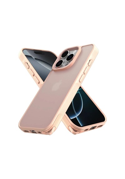 Apple İphone 16 Pro Kılıf Elegant Kapak - Pudra