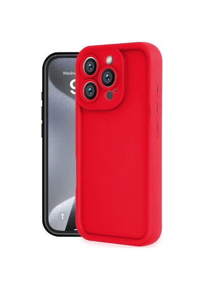 İphone 16 Pro Max Kılıf Viera Silikon - Kırmızı