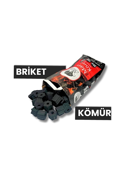 Meaty&cheesy Firehex Bio Karbon Mangal & Barbekü Kömürü Briket - 5 Kg