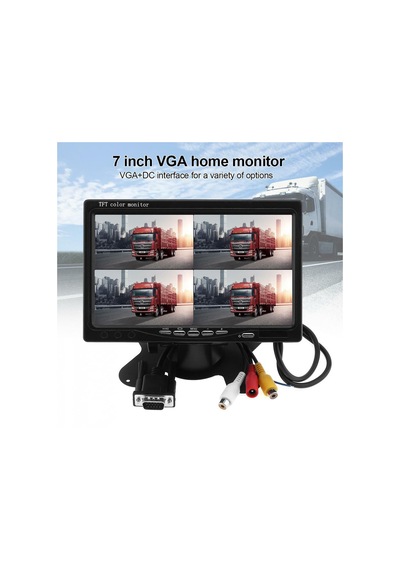 7 Inç Lcd Monitor Ekranı 4 Bölme Özelliği ile 4 Kamerayı Aynı A