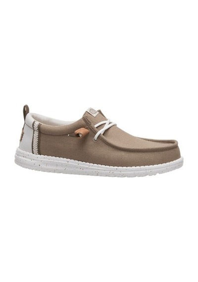 Hey Dude Wally Craft Linen Erkek Günlük Ayakkabı-33141 Kahverengi-gümüş