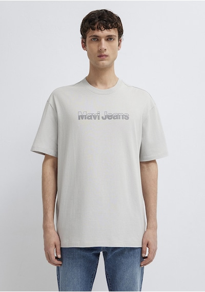 Mavi - Mavi Jeans Baskılı Gri Tişört 0613563-70075