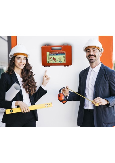 Ilk Yardım Seti Çantası Ecza Dolabı Yönetmeliğe Uygun Turuncu Çan N11.611
