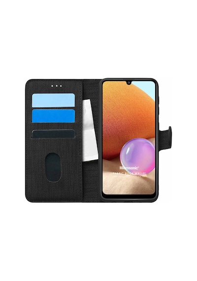 Microsonic Samsung Uyumlu Galaxy A32 4G Kılıf Fabric Book Wallet