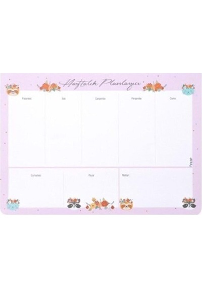 Haftalık Planlayıcı 17x24 Cm Pets Çok Renkli