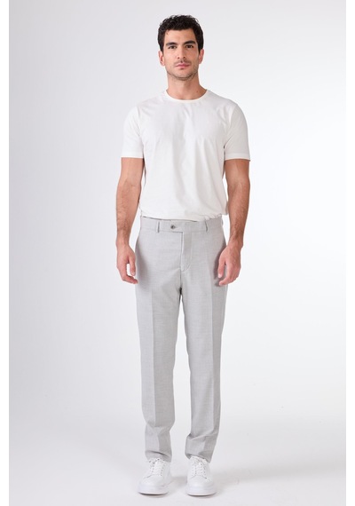 Dufy Açık Gri Erkek Regular Fit Düz Pantolon - 107014 Açık Gri