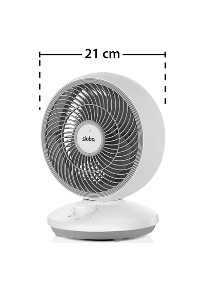 Sinbo Sf-7701 Masaüstü Fan 3 Kademeli Hız, Kompakt Tasarım, 25w Enerji Tasarruflu Motor, 90 Ayarlanabilir Baş