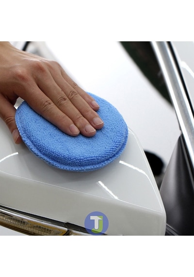 Technojet 5 Adet Mikrofiber Araba Yıkama Pasta Cila Süngeri Temizlik Eldiven Oto Wax Bakım Bezi