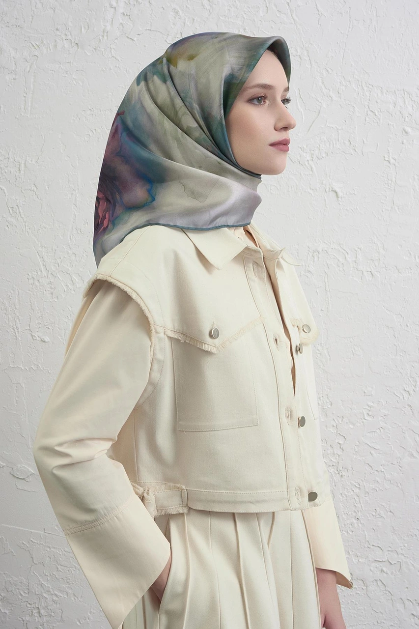 Armine Saf İpek Sura Eşarp 9426d 09 09