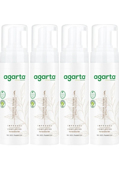 Agarta Doğal Yüz Temizleme Köpüğü 225ml 4 Lü Set