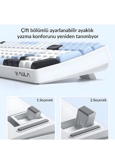 Aula S100 Pro Brown Switch How Swap Rgb Mekanik Klavye Bluetooth Kablolu Kablosuz Bağlantı Buz Mavisi