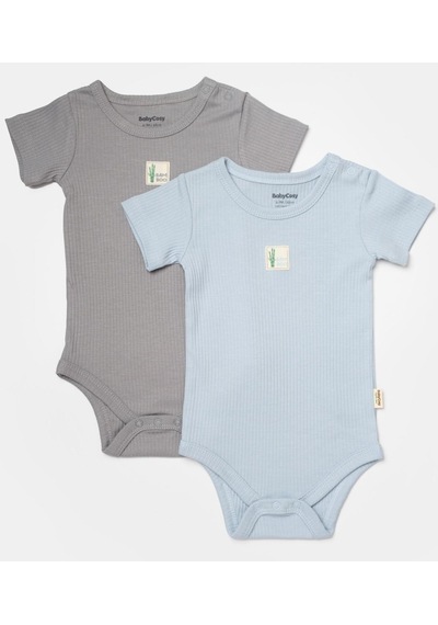 BabyCosy Organik 2 Li Kısa Kollu Body Csyb9017 001