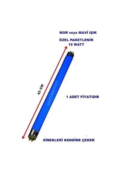 Lığtek T8 15w Sinek Ampulü Floresan Mavi Işık