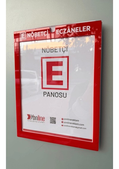 Nöbetçi Eczane Bilgilendirme Panosu Pratik Kullanım Kendinden Yapışkanlı