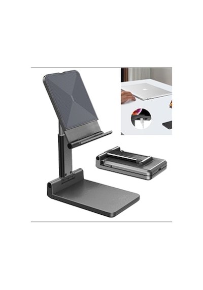Mühlen T43 Siyah Ayarlanabilir Ergonomik Alüminyum Telefon/tablet Standı
