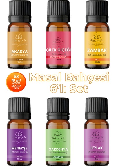 Masal Bahçesi 6'lı Set Oda Kokusu Esansı - Büyülü Çiçekler 6x10ml Karışık