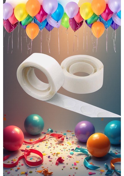 Balon Yapıştırma Bandı 100 Adet Balon Yapışkanı Parti Malzemeleri Doğum Günü Diğer