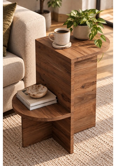 Sulorahome Yan Sehpa Kahverengi 53x35 Cm