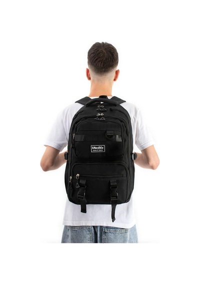 Ventis Unisex Okul 2'li Set Çantası Lise Ortaokul Kalemlikli Sırt Çantası 43 30 Cm Çok Cepli Vnt7-c Siyah