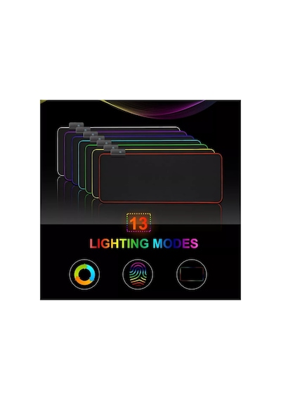 Rgb Led Işıklı Gaming Mousepad Xl 80cm X 30 Cm Büyük Boy Oyuncu Mouse Pad