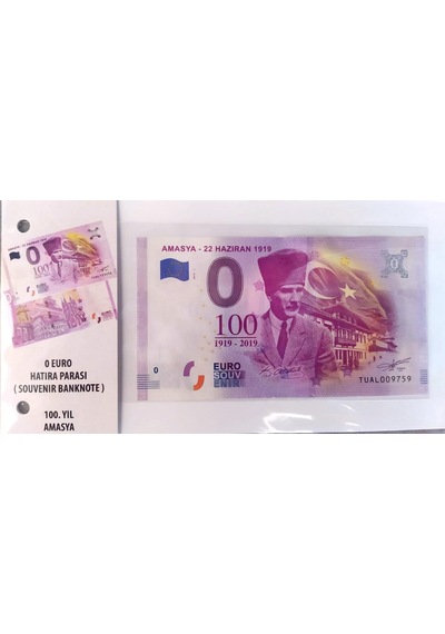 0 Euro Hatıra ve Koleksiyon Parası - Amasya 2019 Föylü