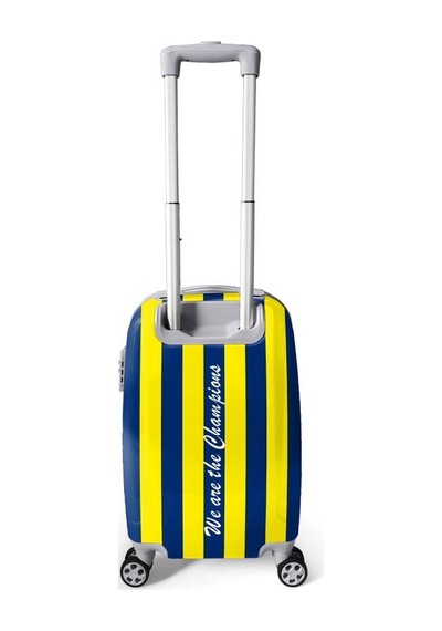 Coral High Sarı Lacivert Çubuklu Kabin Boy Valiz 50cm 16562 Çok Renkli