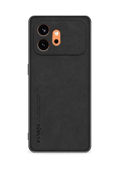 Microcase Honor 600 5g İle Uyumlu Luxury Leather Series Deri Desenli Plastik Koruma Kılıf - Al8125 Siyah