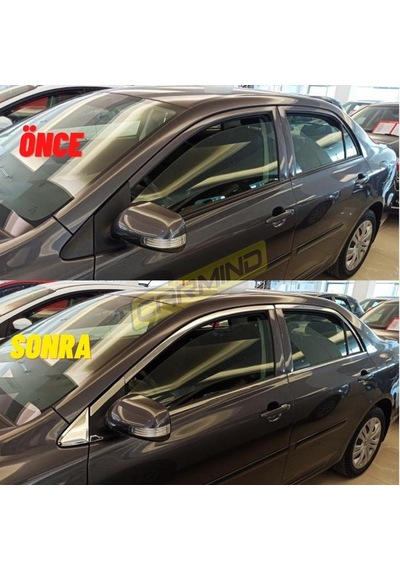 Toyota Corolla Uyumlu Krom Cam Çerçevesi Set 2007-2012 14 Parça