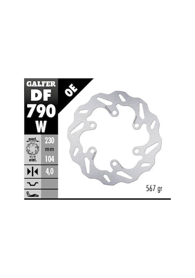 Ktm 390 Adventure Arka Fren Diski 230 Mm 2022 Sonrası Döküm Jant Galfer Dalgalı Sabit Disk
