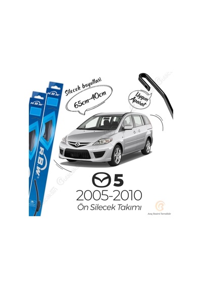 Mazda 5 Muz Silecek Takımı 2005-2010 Rbw